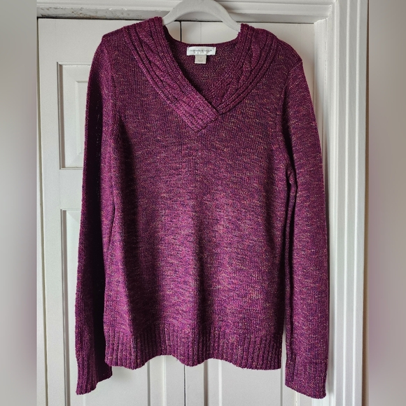 Christopher & Banks Sweaters - NWOT Christopher & Banks Deep Purple V-Neck Sweater